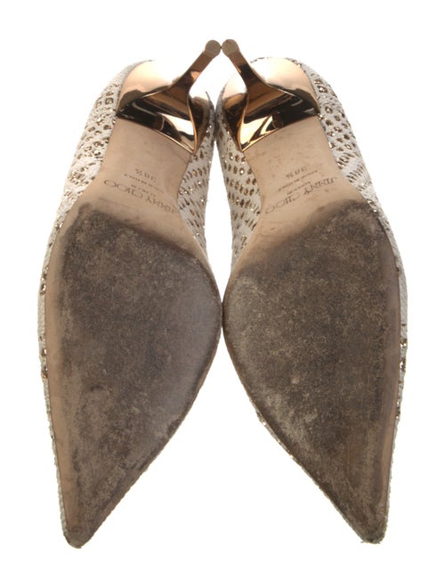 Jimmy Choo Leather Glitter Accents Pumps