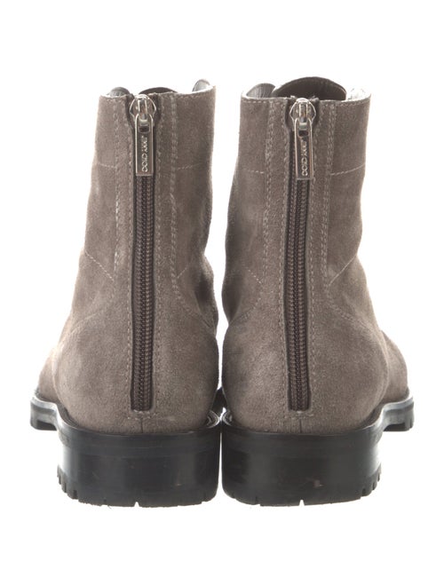 Jimmy Choo Suede Crystal Embellishments Combat Boots