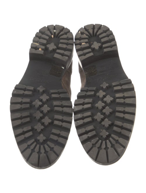 Jimmy Choo Suede Crystal Embellishments Combat Boots