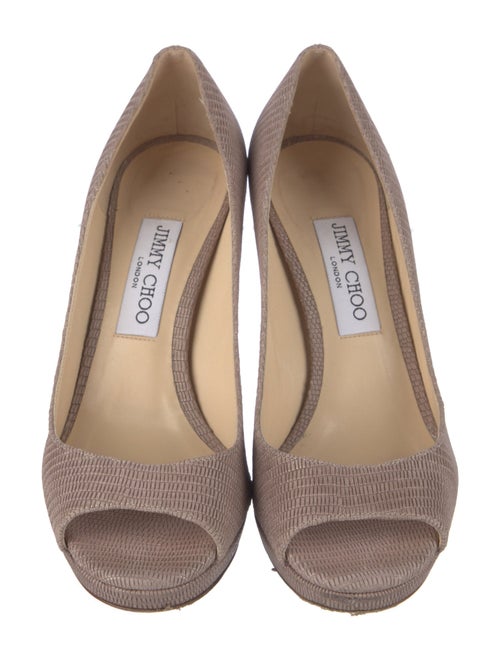 Jimmy Choo Lizard Slingback Sandals