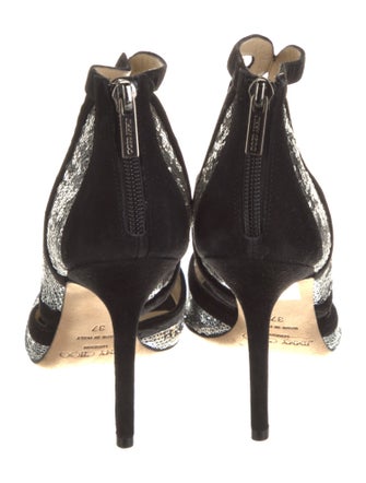 Jimmy Choo Suede Sequin Embellishments Sandals