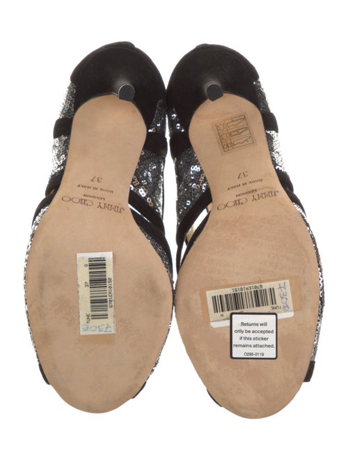 Jimmy Choo Suede Sequin Embellishments Sandals