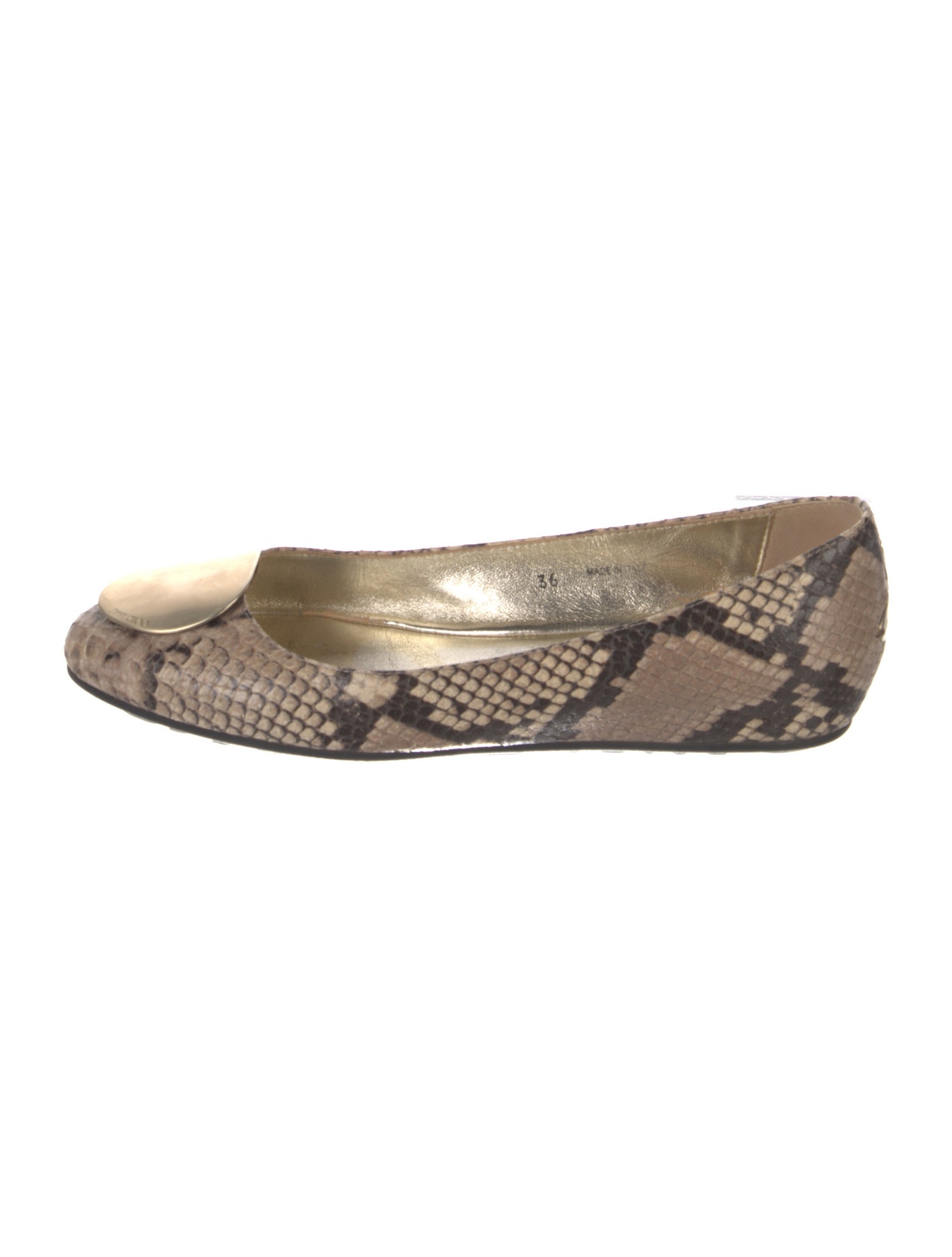 Jimmy Choo Snakeskin Animal Print Flats