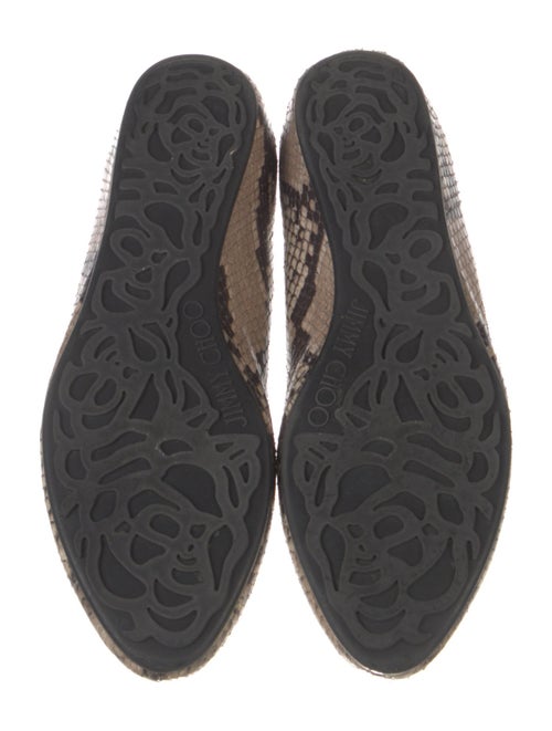 Jimmy Choo Snakeskin Animal Print Flats