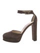 Jimmy Choo Suede Leather Trim Embellishment D'Orsay Pumps