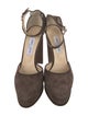 Jimmy Choo Suede Leather Trim Embellishment D'Orsay Pumps