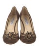 Jimmy Choo Satin Crystal Embellishments Pumps