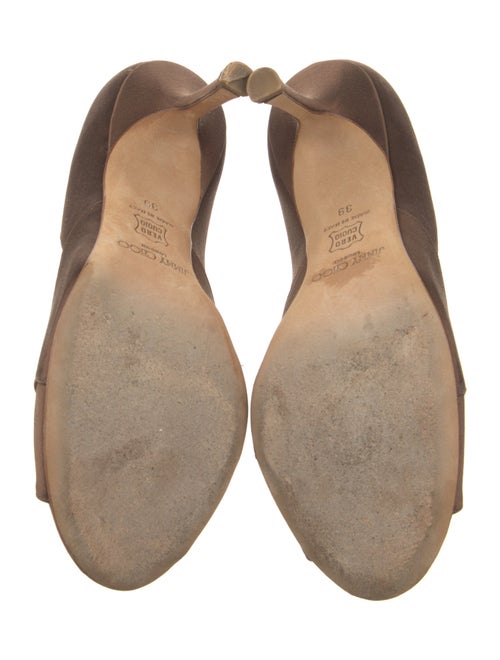 Jimmy Choo Satin Crystal Embellishments Pumps