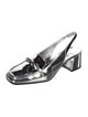 Jimmy Choo Patent Leather Chain-Link Accents Slingback Pumps