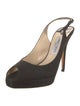 Jimmy Choo Canvas Crystal Embellishments Slingback Pumps