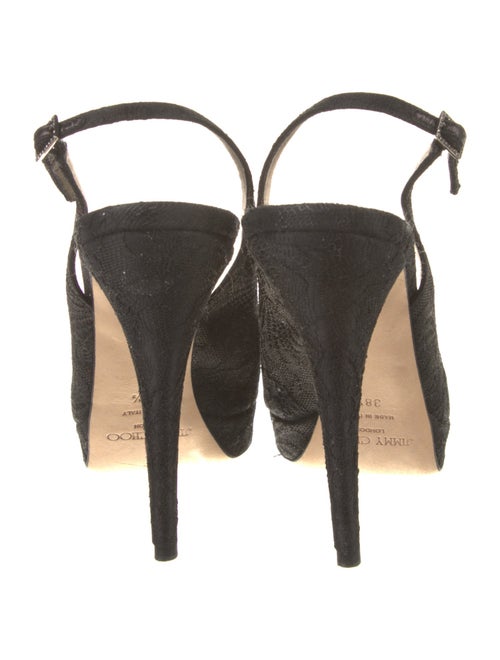 Jimmy Choo Canvas Crystal Embellishments Slingback Pumps