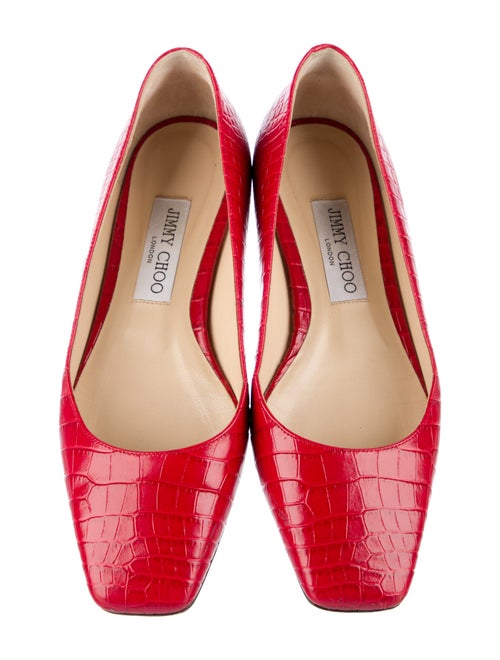 Jimmy Choo Embossed Leather Ballet Flats