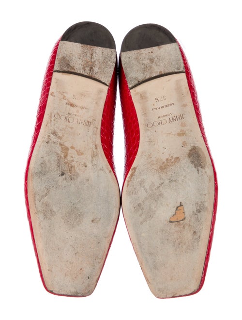 Jimmy Choo Embossed Leather Ballet Flats