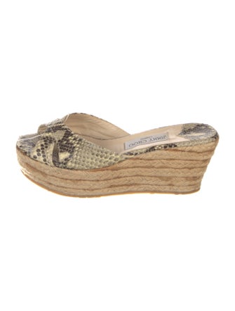 Jimmy Choo Snakeskin Animal Print Espadrilles