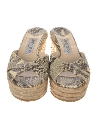 Jimmy Choo Snakeskin Animal Print Espadrilles