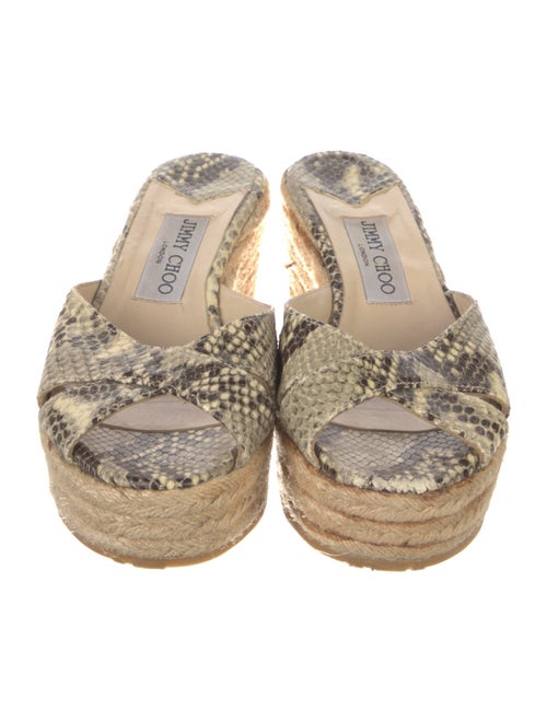 Jimmy Choo Snakeskin Animal Print Espadrilles