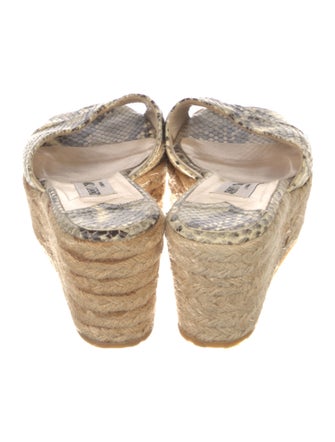 Jimmy Choo Snakeskin Animal Print Espadrilles