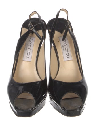 Jimmy Choo Patent Leather Slingback Sandals
