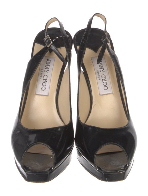 Jimmy Choo Patent Leather Slingback Sandals