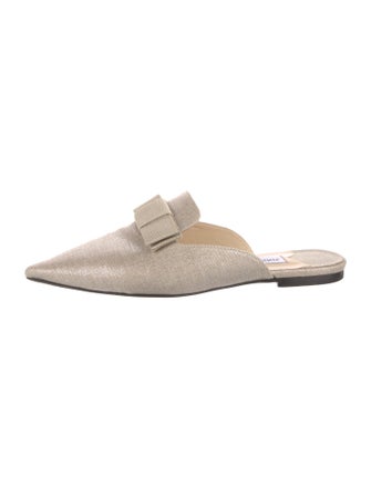 Jimmy Choo Canvas Bow Accents Mules