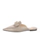 Jimmy Choo Canvas Bow Accents Mules