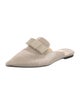 Jimmy Choo Canvas Bow Accents Mules