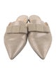 Jimmy Choo Canvas Bow Accents Mules