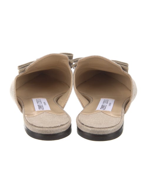 Jimmy Choo Canvas Bow Accents Mules