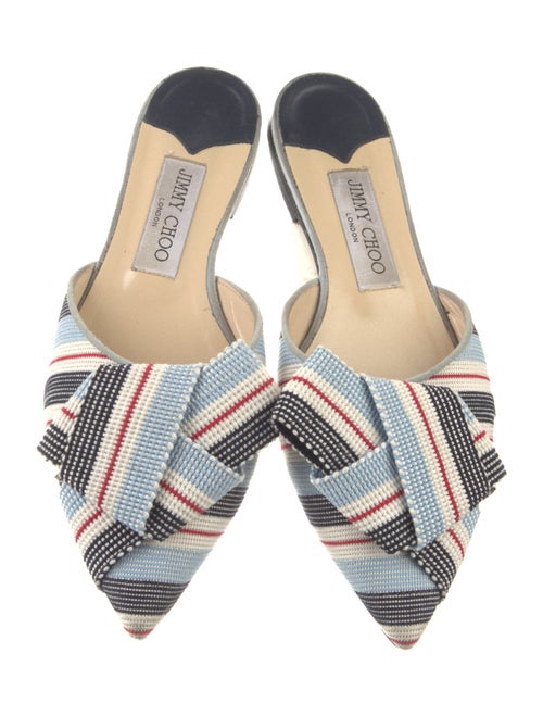 Jimmy Choo Printed Bow Accents Mules