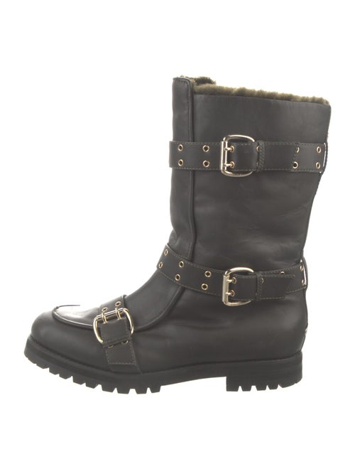 Jimmy Choo Leather Moto Boots