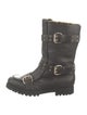 Jimmy Choo Leather Moto Boots