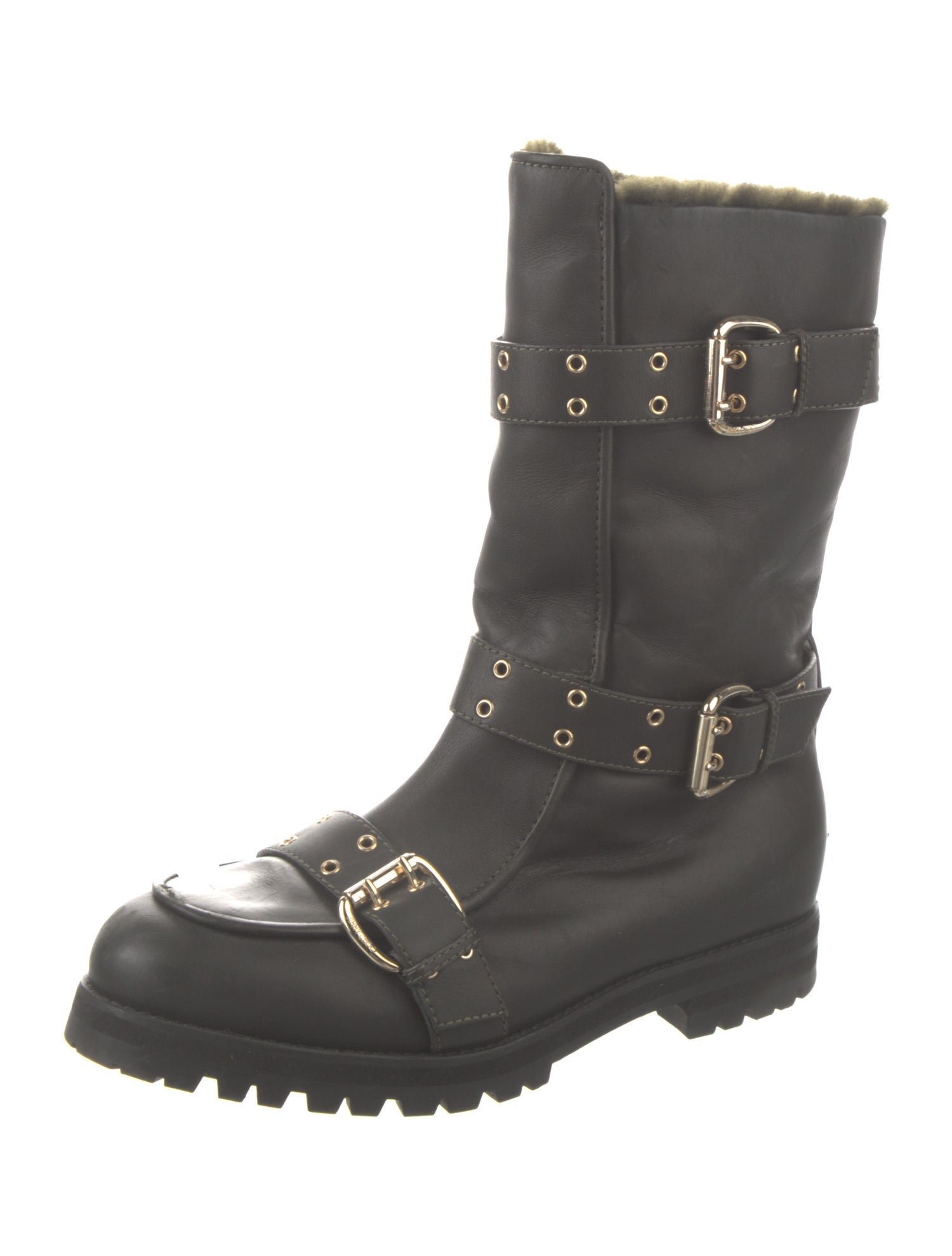 Jimmy Choo Leather Moto Boots