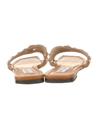 Jimmy Choo Faux Pearl Accents Suede Slides