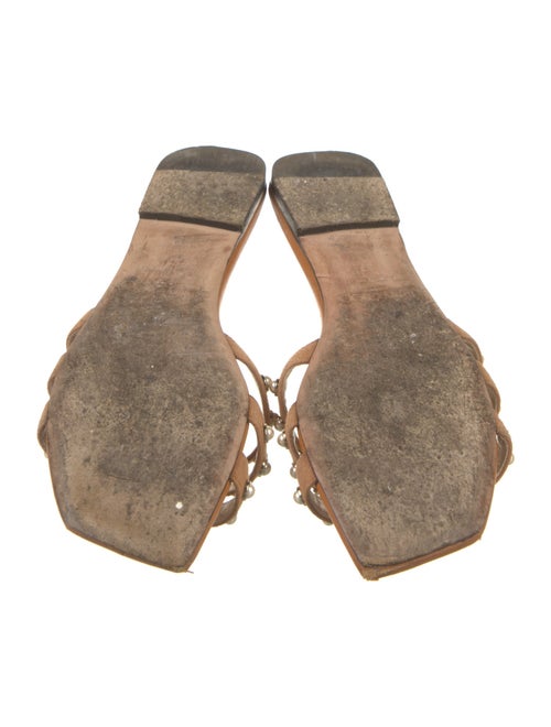 Jimmy Choo Faux Pearl Accents Suede Slides