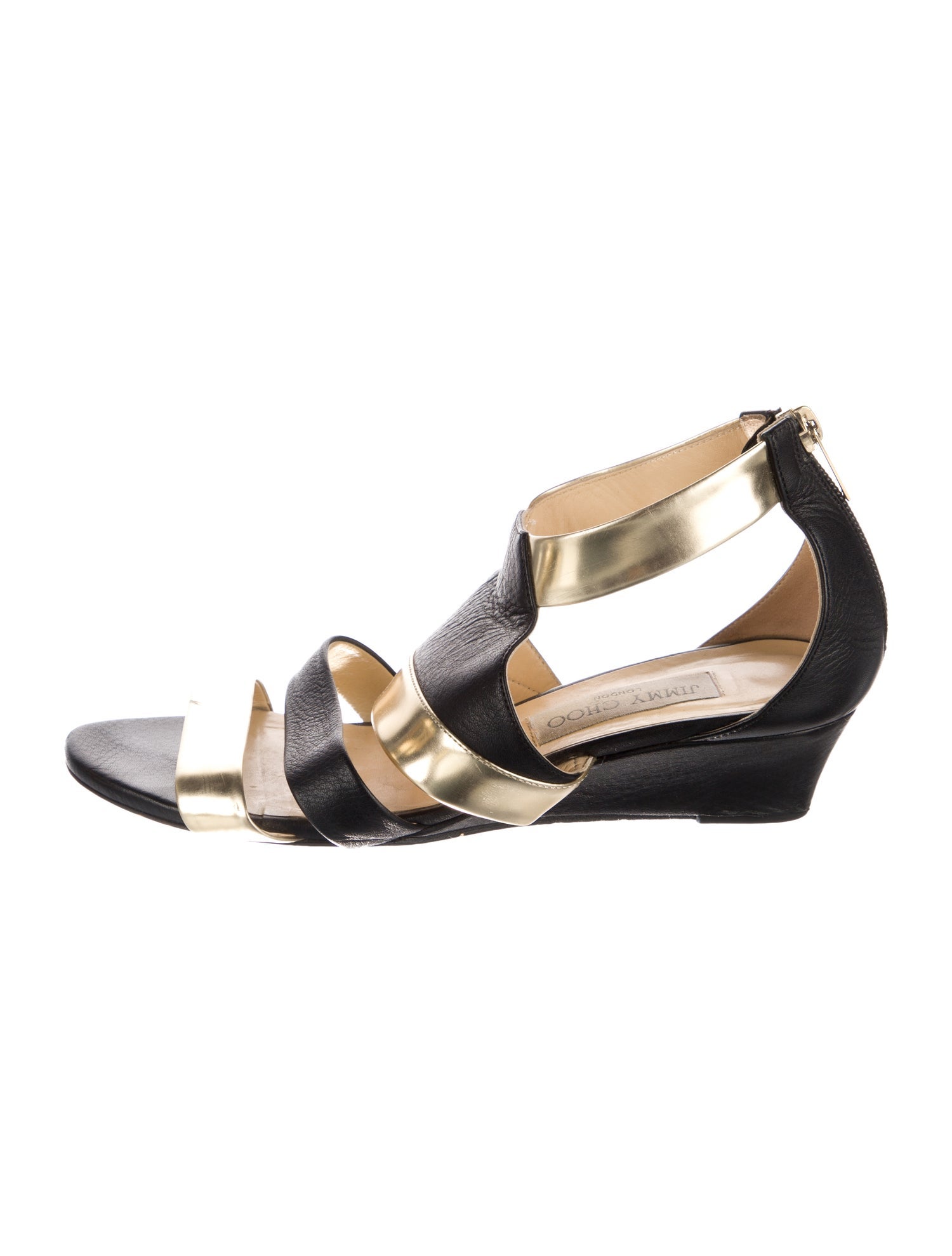 Jimmy Choo Leather Colorblock Pattern Gladiator Sandals