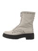 Jimmy Choo Leather Printed Combat Boots