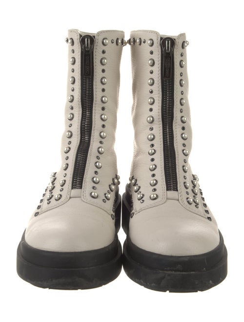 Jimmy Choo Leather Printed Combat Boots