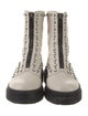 Jimmy Choo Leather Printed Combat Boots