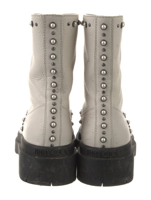 Jimmy Choo Leather Printed Combat Boots
