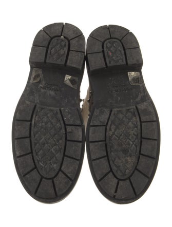 Jimmy Choo Leather Printed Combat Boots