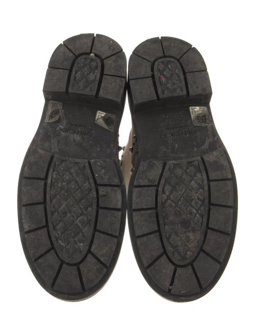 Jimmy Choo Leather Printed Combat Boots