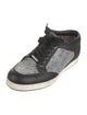 Jimmy Choo Canvas Leather Trim Embellishment Sneakers