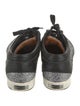 Jimmy Choo Canvas Leather Trim Embellishment Sneakers