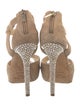 Jimmy Choo Suede Crystal Embellishments D'Orsay Pumps