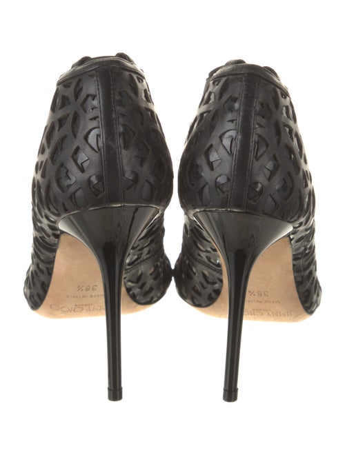 Jimmy Choo Leather Mesh Accents Pumps