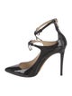 Jimmy Choo Patent Leather Bow Accents Pumps