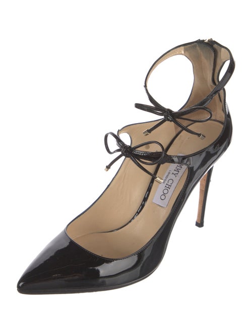 Jimmy Choo Patent Leather Bow Accents Pumps