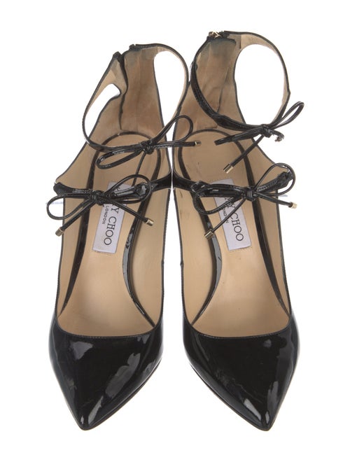 Jimmy Choo Patent Leather Bow Accents Pumps
