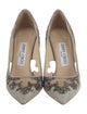 Jimmy Choo Suede Mesh Accents Pumps