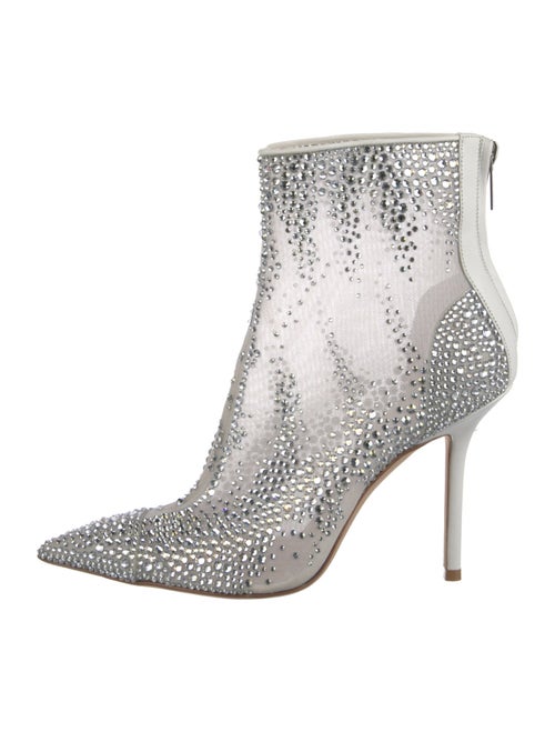 Jimmy Choo Mesh Crystal Embellishments Boots